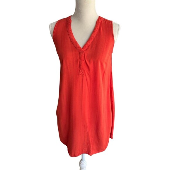 Maeve by Anthropologie Tomato Red Sleeveless Tunic Tank Modal Blend Size XS - Picture 2 of 14
